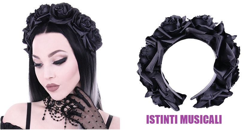 FASCIA PER CAPELLI RESTYLE (BLACK ROSES)